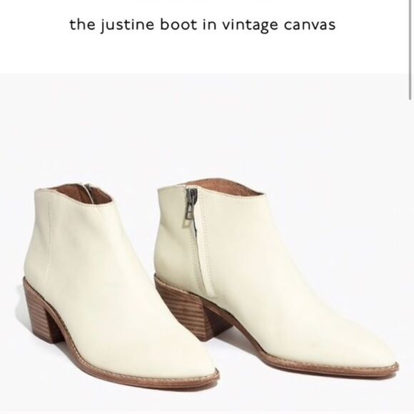 Madewell Shoes - Madewell The Justine Boot in Canvas Size 8